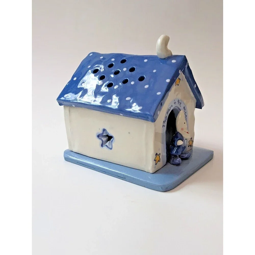 Robin Russell Ceramics Handmade Night Light The Man in the Moon Nursery Kids VTG
